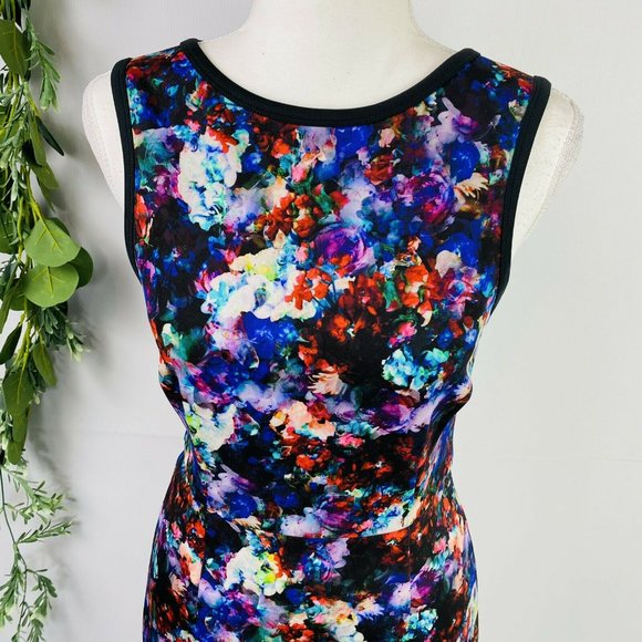 Forever New Size 8 Sheath Short Dress Floral - Picture 2 of 9